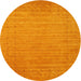 Sideview of Contemporary Dark Orange Modern Rug, con2503