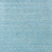 Square Contemporary Sky Blue Modern Rug, con2504