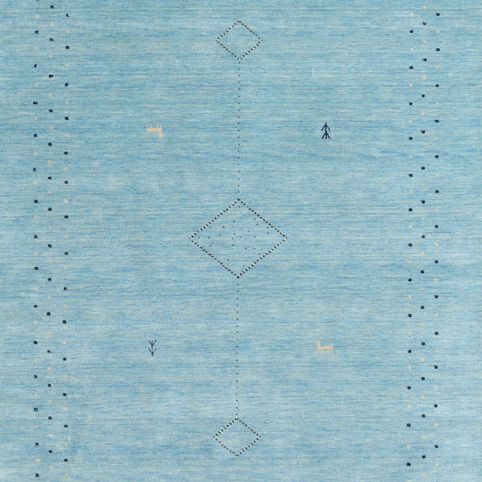Machine Washable Contemporary Sky Blue Rug, wshcon2504