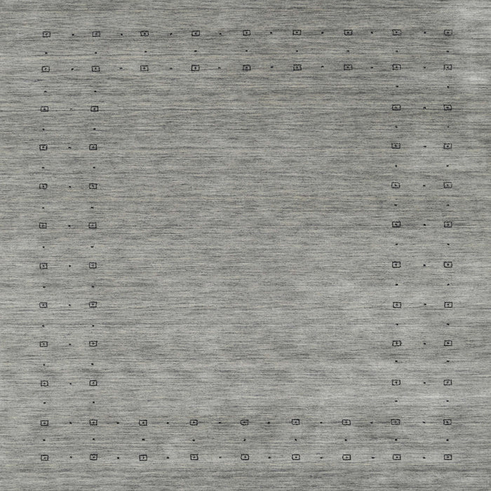 Square Contemporary Dark Gray Modern Rug, con2505