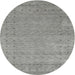 Square Machine Washable Contemporary Dark Gray Rug, wshcon2505