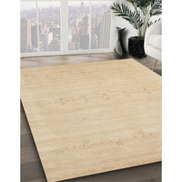 Contemporary Brown Solid Rug, con2510