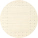 Sideview of Contemporary Beige Solid Rug, con2511