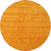 Sideview of Contemporary Dark Orange Modern Rug, con2513