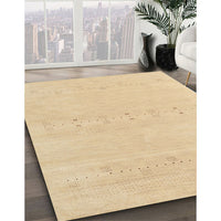 Contemporary Yellow Solid Rug, con2515