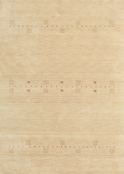 Contemporary Yellow Solid Rug, con2515