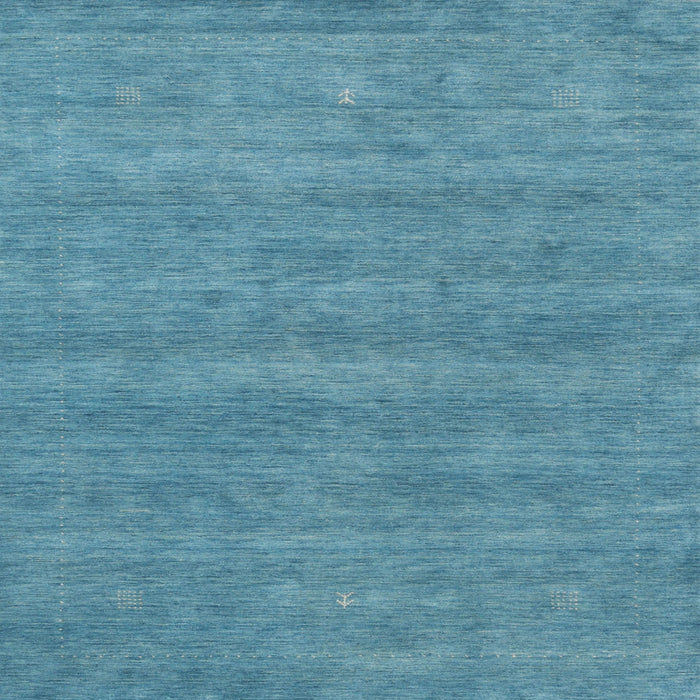 Sideview of Machine Washable Contemporary Macaw Blue Green Rug, wshcon2519