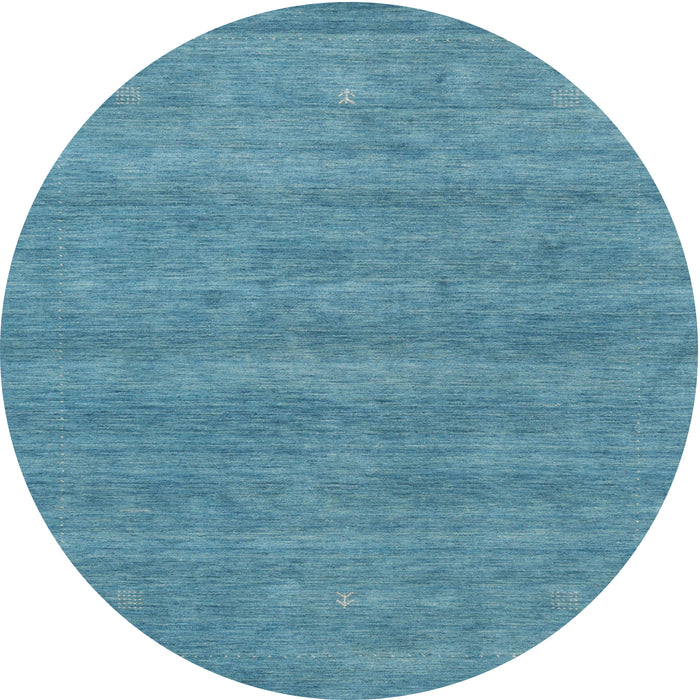 Square Machine Washable Contemporary Macaw Blue Green Rug, wshcon2519