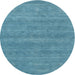 Sideview of Contemporary Blue Green Modern Rug, con2519