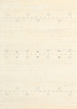 Contemporary Peach Beige Solid Rug, con2521