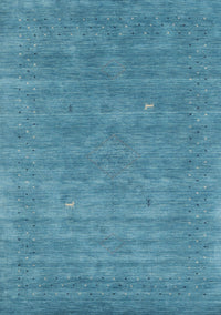 Machine Washable Contemporary Blue Ivy Blue Rug, wshcon2522