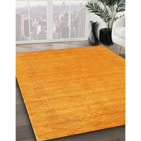 Contemporary Dark Orange Modern Rug, con2523