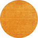 Sideview of Contemporary Dark Orange Modern Rug, con2523