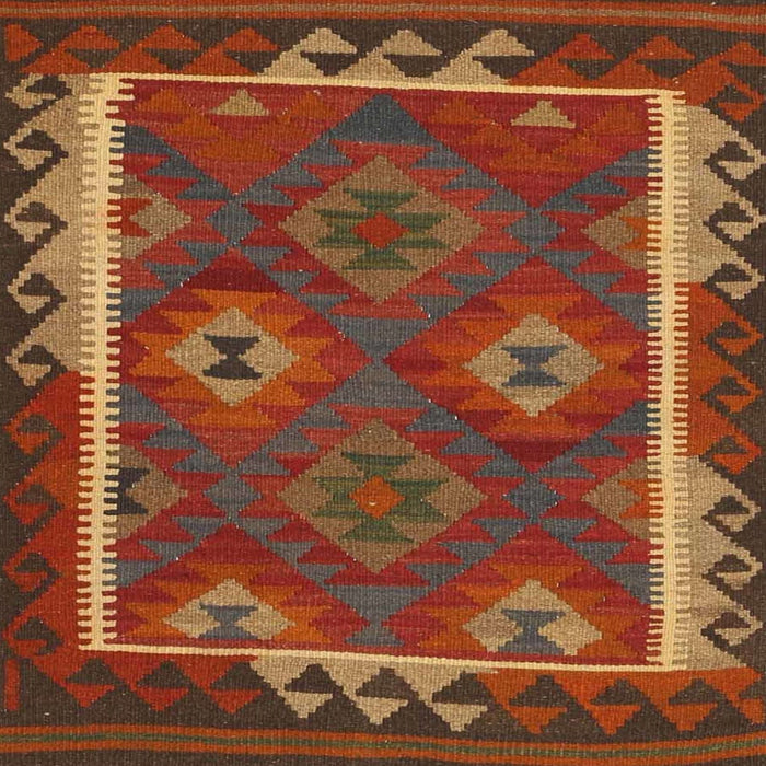 Square Contemporary Light Brown Oriental Rug, con2528