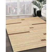 Contemporary Sand Brown Modern Rug, con2530