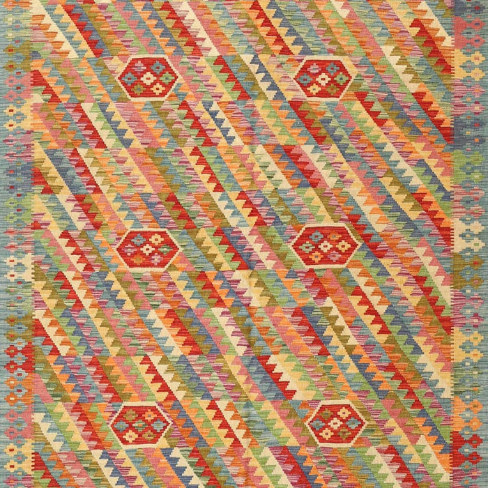 Contemporary Metallic Gold Southwestern Rug, con2531