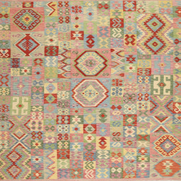 Sideview of Machine Washable Contemporary Copper Red Pink Rug, wshcon2533