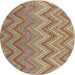 Square Machine Washable Contemporary Brown Green Rug, wshcon2535