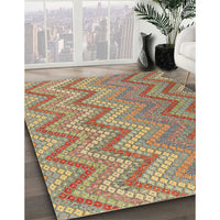 Contemporary Brownish Green Southwestern Rug, con2535