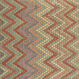 Square Contemporary Brownish Green Southwestern Rug, con2535