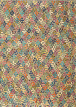 Contemporary Brownish Green Southwestern Rug, con2536