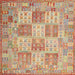 Sideview of Machine Washable Contemporary Orange Rug, wshcon2541