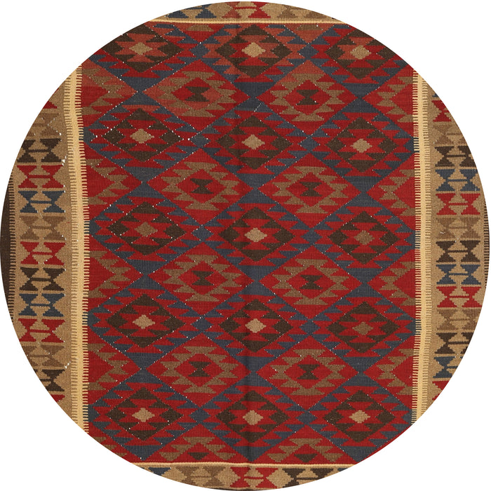 Sideview of Contemporary Sienna Brown Oriental Rug, con2542