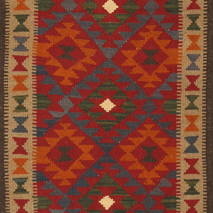 Contemporary Sienna Brown Oriental Rug, con2545