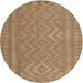 Sideview of Contemporary Light Brown Southwestern Rug, con2547