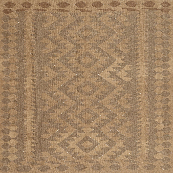 Square Contemporary Light Brown Southwestern Rug, con2547