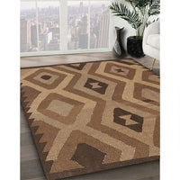 Contemporary Saddle Brown Southwestern Rug, con2548