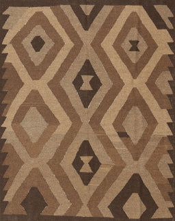 Contemporary Saddle Brown Southwestern Rug, con2548