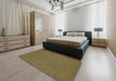 Machine Washable Contemporary Oak Brown Rug in a Bedroom, wshcon254