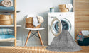 Machine Washable Contemporary Grey Gray Rug in a Washing Machine, wshcon2550