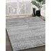 Machine Washable Contemporary Grey Gray Rug in a Family Room, wshcon2552