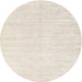 Square Machine Washable Contemporary Champagne Beige Rug, wshcon2553