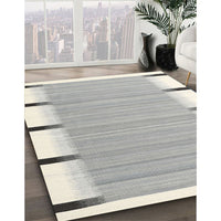 Contemporary Dark White Beige Modern Rug, con2556