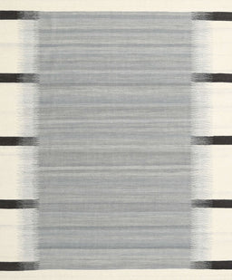 Contemporary Dark White Beige Modern Rug, con2556