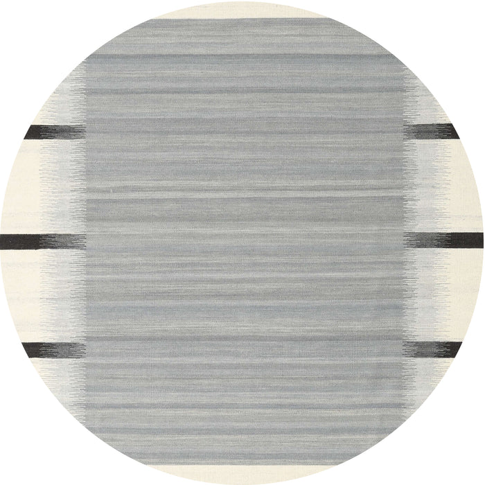 Square Machine Washable Contemporary Dark White Beige Rug, wshcon2556