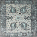 Square Contemporary Gray Modern Rug, con2557