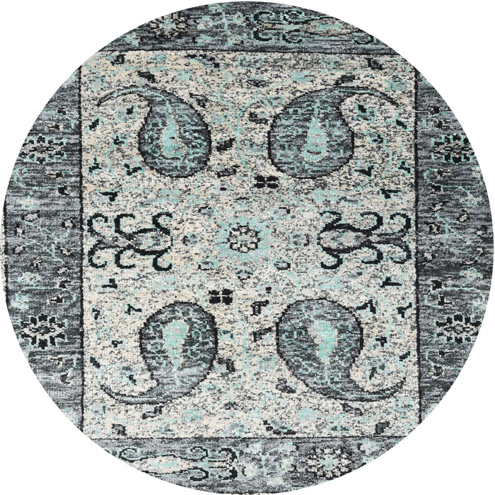 Square Machine Washable Contemporary Gray Rug, wshcon2557