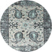 Sideview of Contemporary Gray Modern Rug, con2557