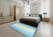 Machine Washable Contemporary Magic Mint Green Rug in a Bedroom, wshcon2558