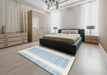 Machine Washable Contemporary Light Gray Rug in a Bedroom, wshcon2563