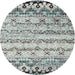 Sideview of Contemporary Ash Gray Modern Rug, con2567