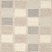 Square Contemporary Tan Brown Checkered Rug, con2569