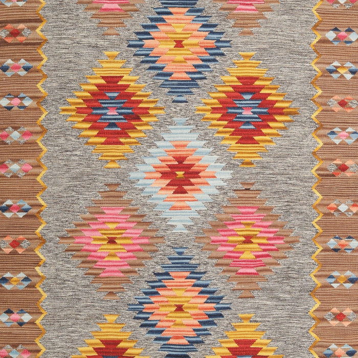 Contemporary Chestnut Red Southwestern Rug, con2573
