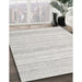 Machine Washable Contemporary Cloud Gray Rug in a Family Room, wshcon2575