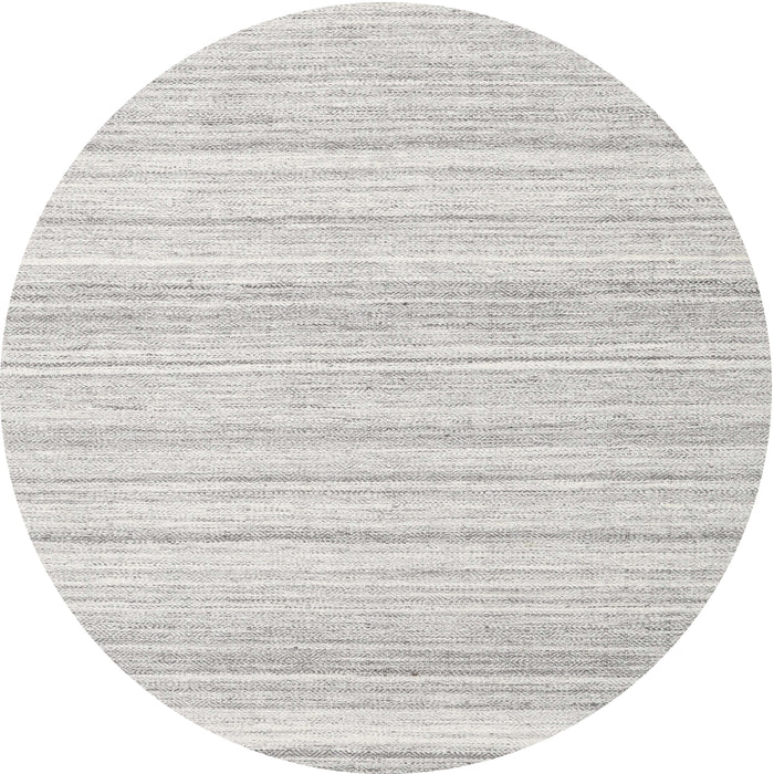 Sideview of Contemporary Cloud Gray Modern Rug, con2575