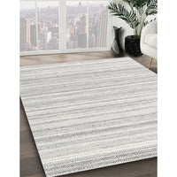 Contemporary Cloud Gray Solid Rug, con2578